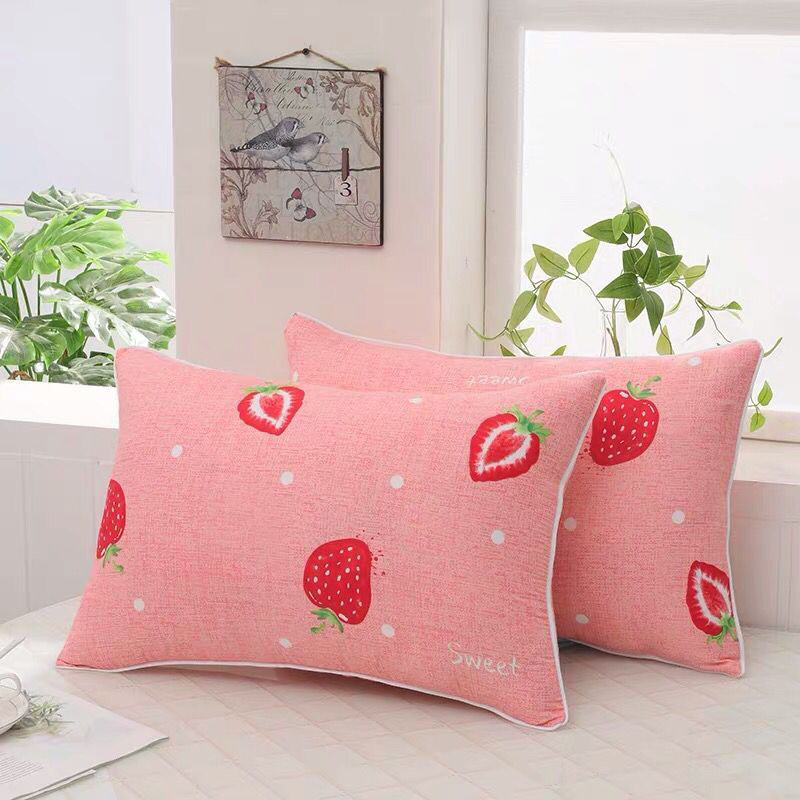 Huishoudelijke Leuke Print Patroon Bed Versiering Kussensloop 1 Paar Rechthoekige Katoen Kussensloop Volwassen Student Slaapkamer Gebruik Kussensloop: color 2-48x74cm-2pcs