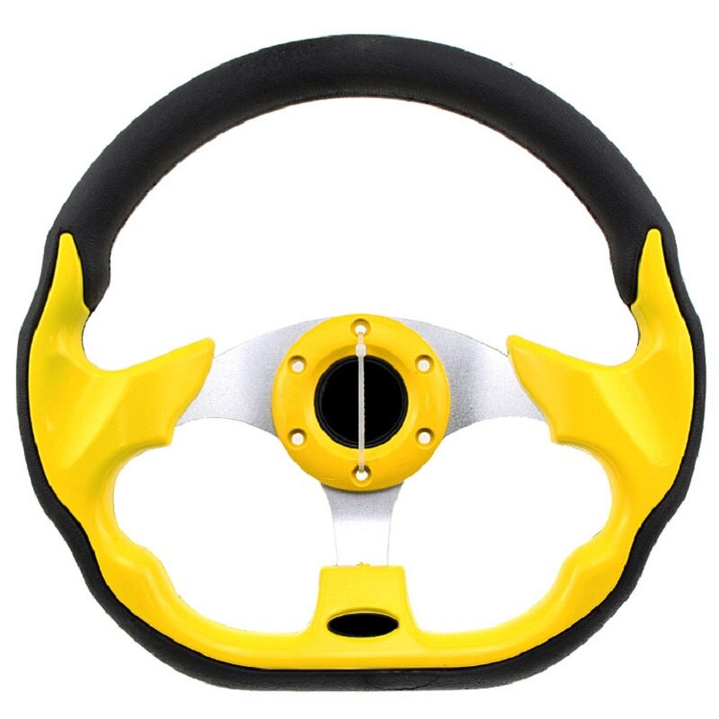 13in Golf Steering Wheel Aluminum + Carbon Fiber Sports Style For EZGO/CLUB CAR DS/YMH/CLUB CAR PRECEDENT Golf Cart Replacement