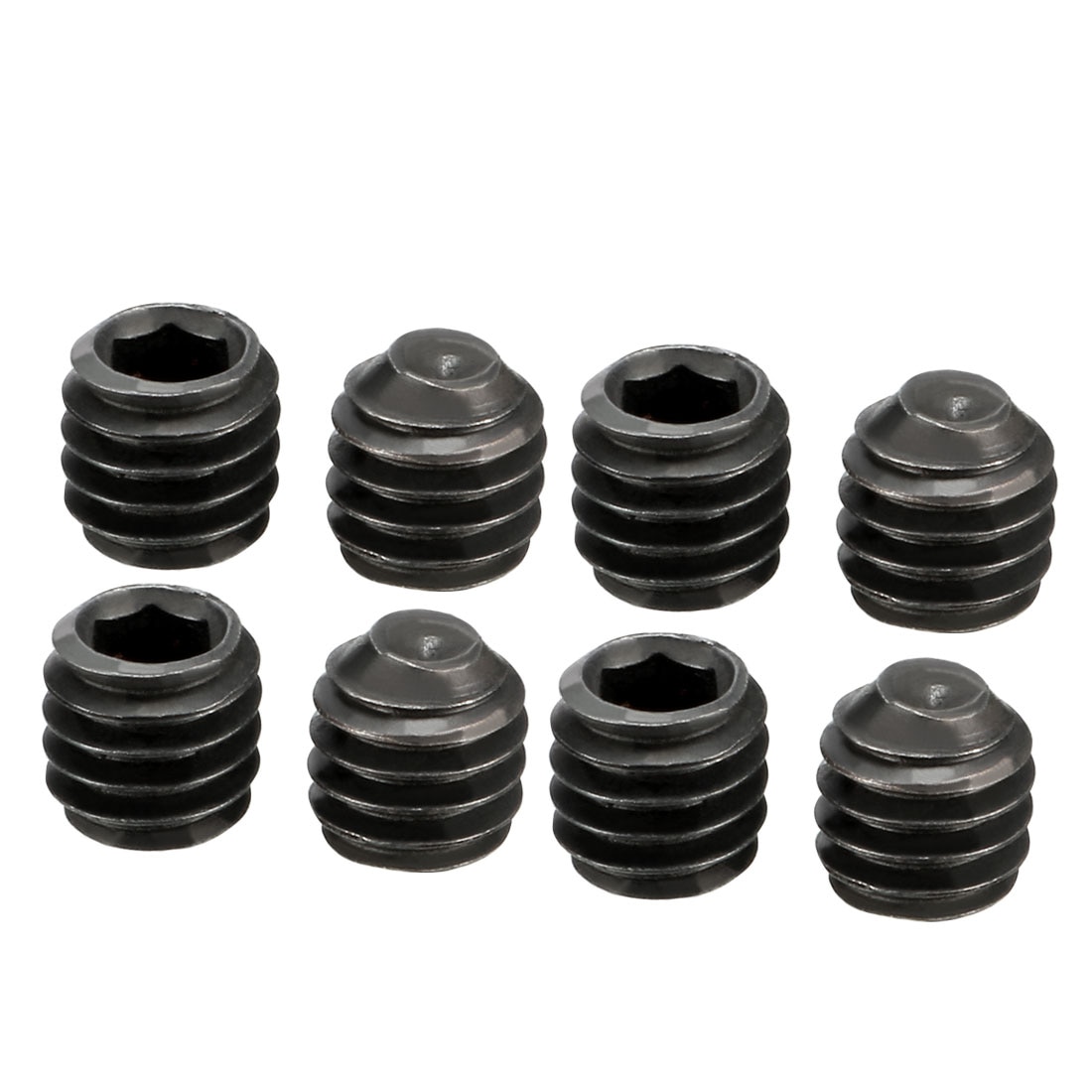 Uxcell 8 st metall svart  m4 x 4mm insexskruv för rc modell bil reservdel