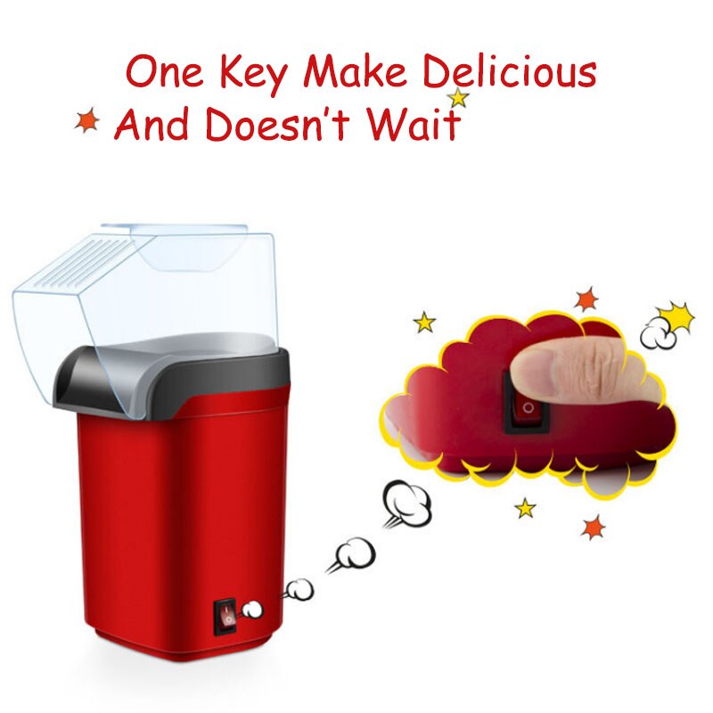 Home Kitchen Kids Electric Corn Popcorn Maker Household DIY Automatic Mini Air Popcorn Making Machine