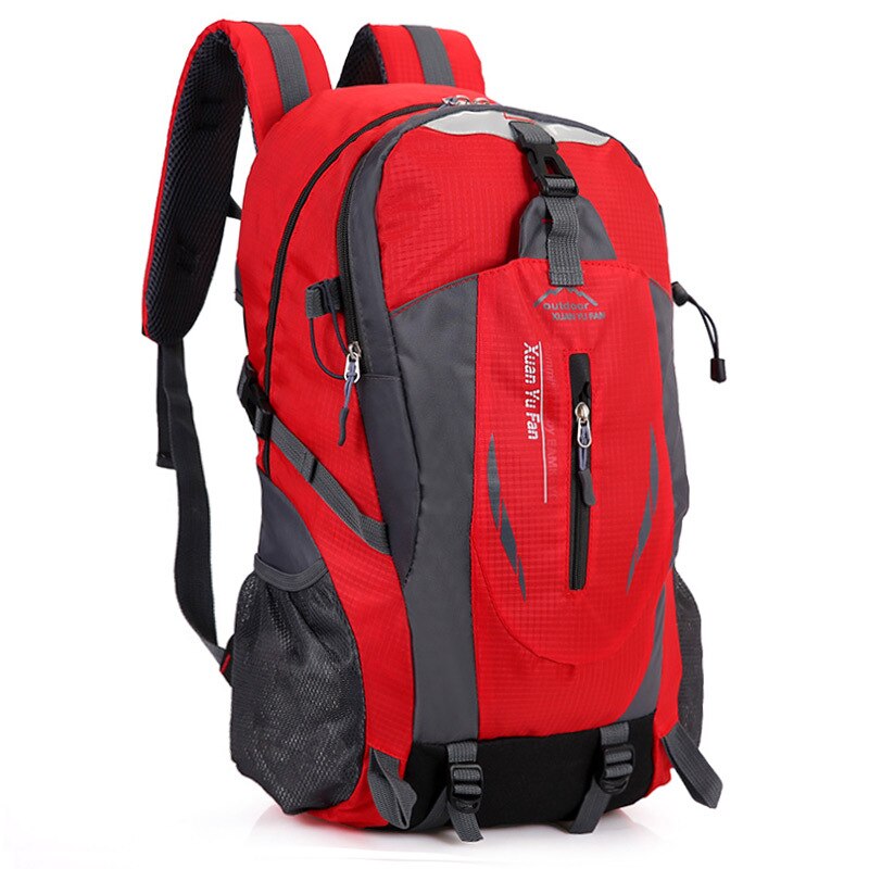40LBackpack Outdoor Sport Backpack Mountaineering Backpack Men and Women Backpack Leisure Travel Backpack 40L for Mountain Bike: RED