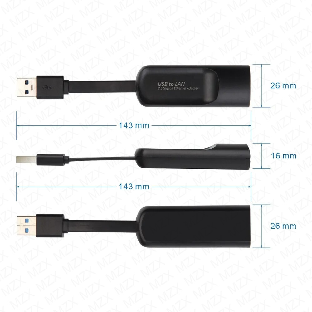 2.5G 2500Mbps Network Card Gigabit Ethernet Adapter USB 3.0 Type C to RJ45 Lan Wired Converter Driver Free PC Laptop Accessories