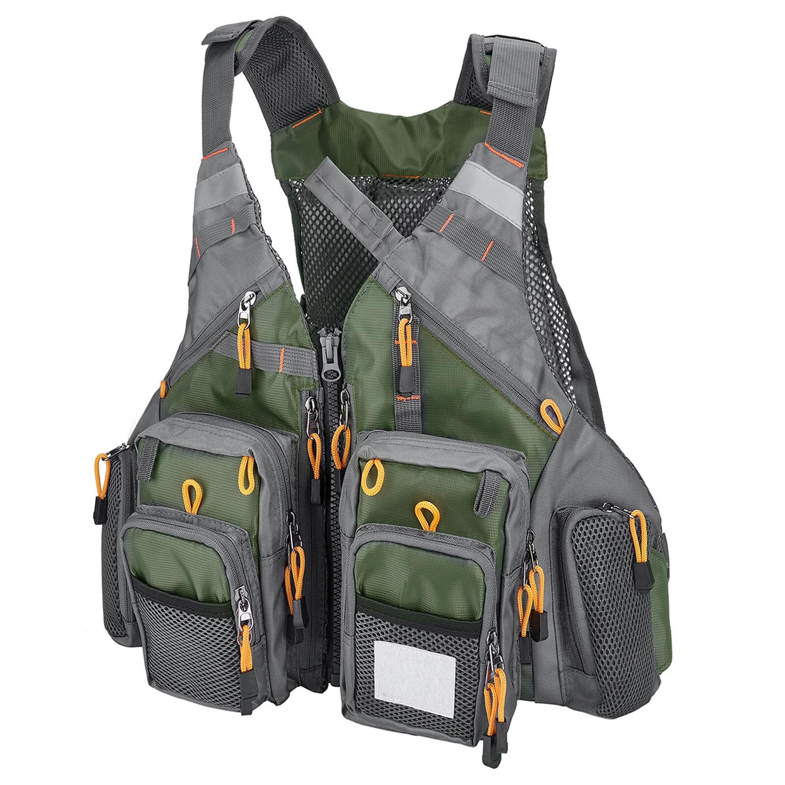 Breathable Fishing Vest Multi-pocket Swimming Adjustable Vest Floating Material Multi-webbing Classic Fishing Suit: Default Title