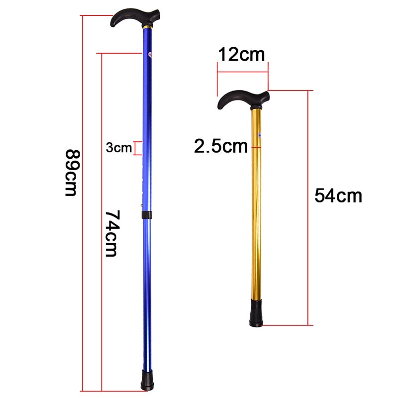 Klimuitrusting, wandelstok, telescopische wandelstok, rubberen tips, 6e klas alpenstok voor ouderen, aluminium behuizing