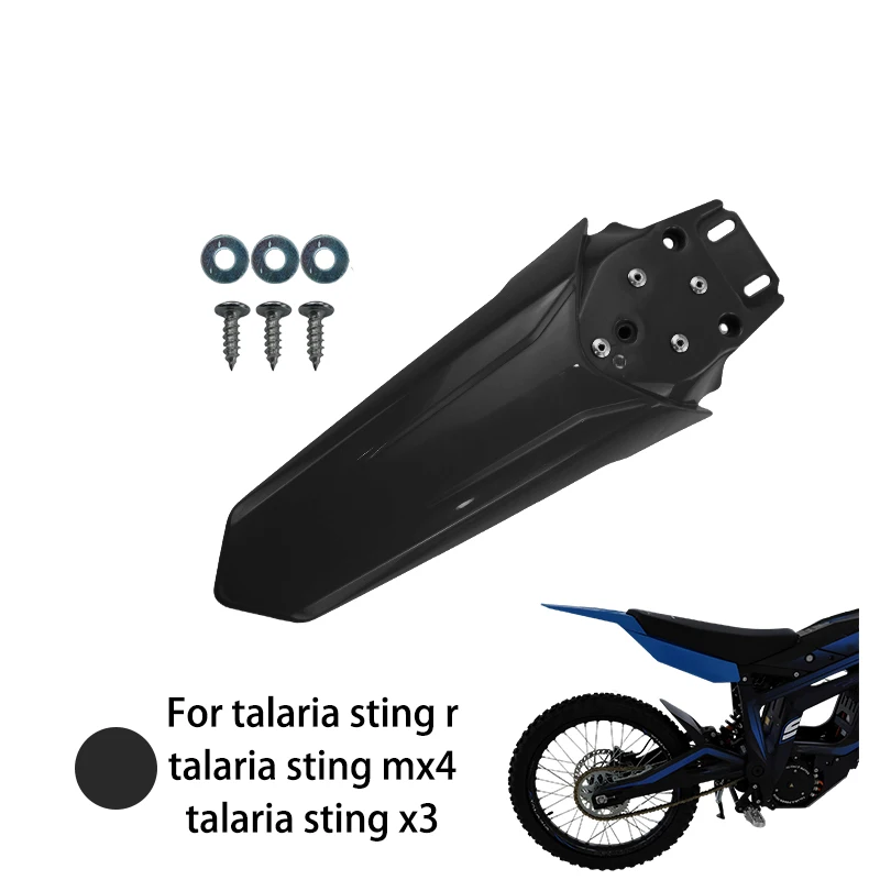 LESQUE Pit Dirt Bike Tail Mud Guard Black Rear Fender Covers For Electric Bike Talaria Sting R MX4 X3 Electric Bikes Ebike: black
