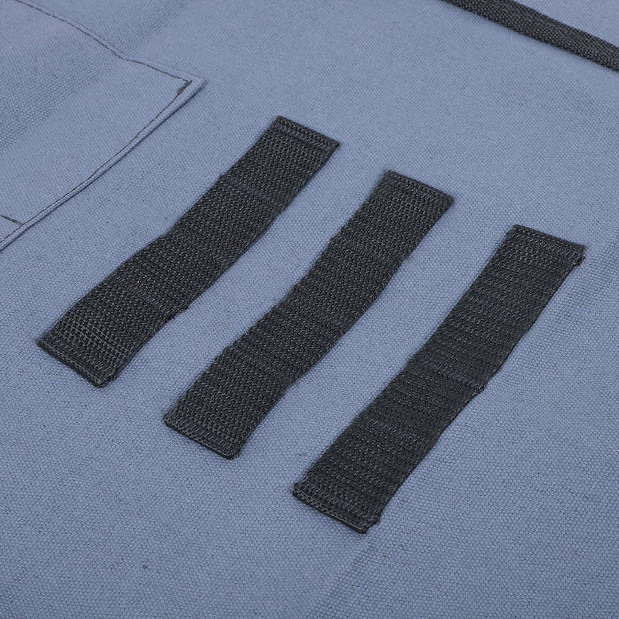 Barbecue Canvas Adjustable Buckle Apron with Large Pocket for Barbecue Milk Tea Shop Floriculture Cooking Tools Canvas apron