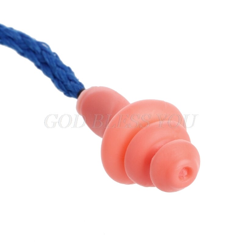Soft Silicone Ear Plug Cotton String Hearing Protector Earplugs Noise Reduction