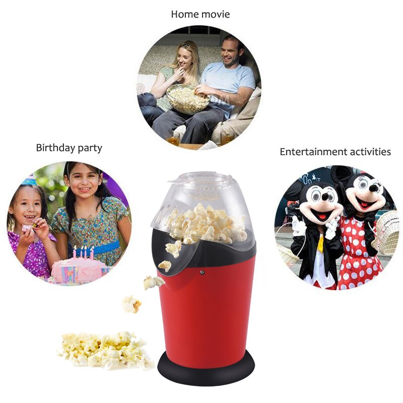Mini husholdnings elektrisk popcornmaskine silikone popcorn maskine luftautomatisk popper snacks til børn børn  d40