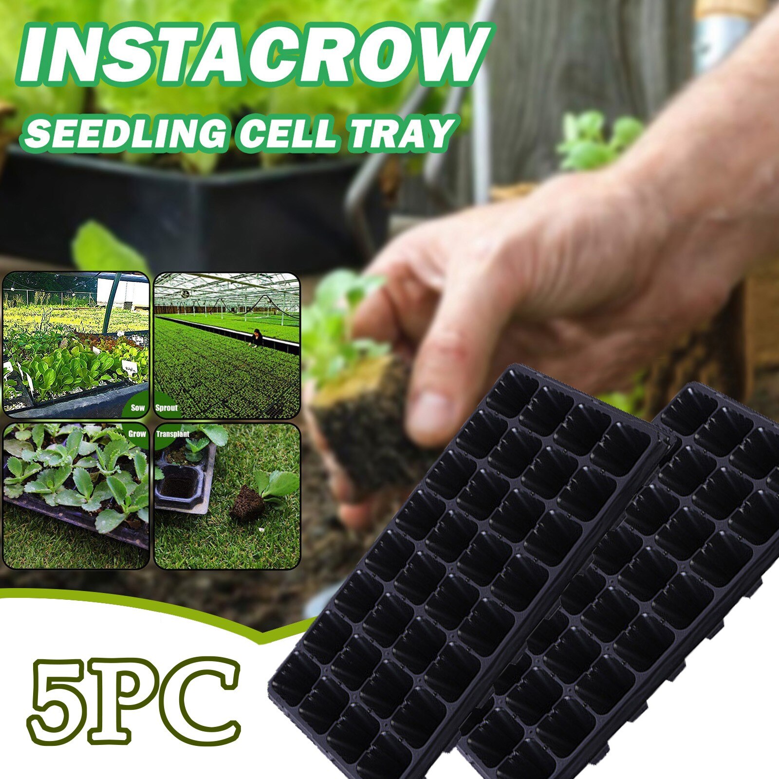 GROW-GREEN 1020 Zaaien Kwekerij Plastic Zaden Starter Trays