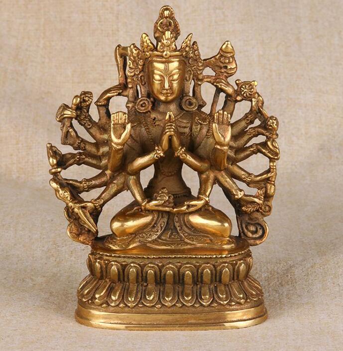 Chinees tibetaans boeddhisme koperen boeddha avalokiteshvara exorcisme