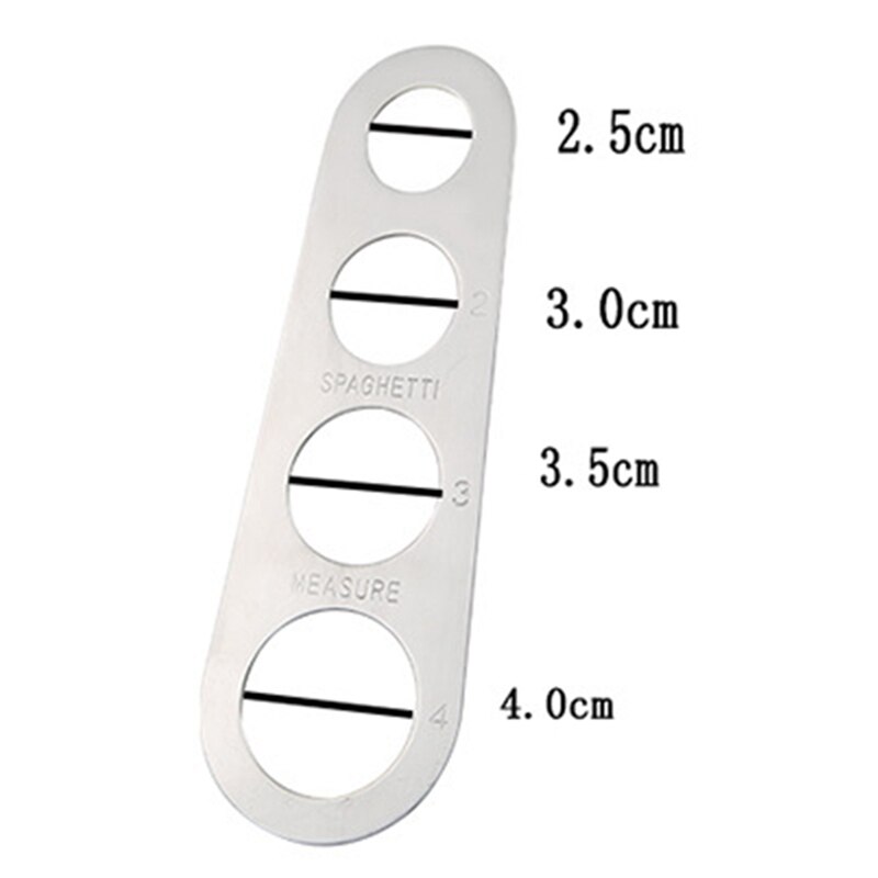 Stainless Steel Pasta Spaghetti Measurer Four-Hole Measure Tool Kitchen Gadget Measuring Tool