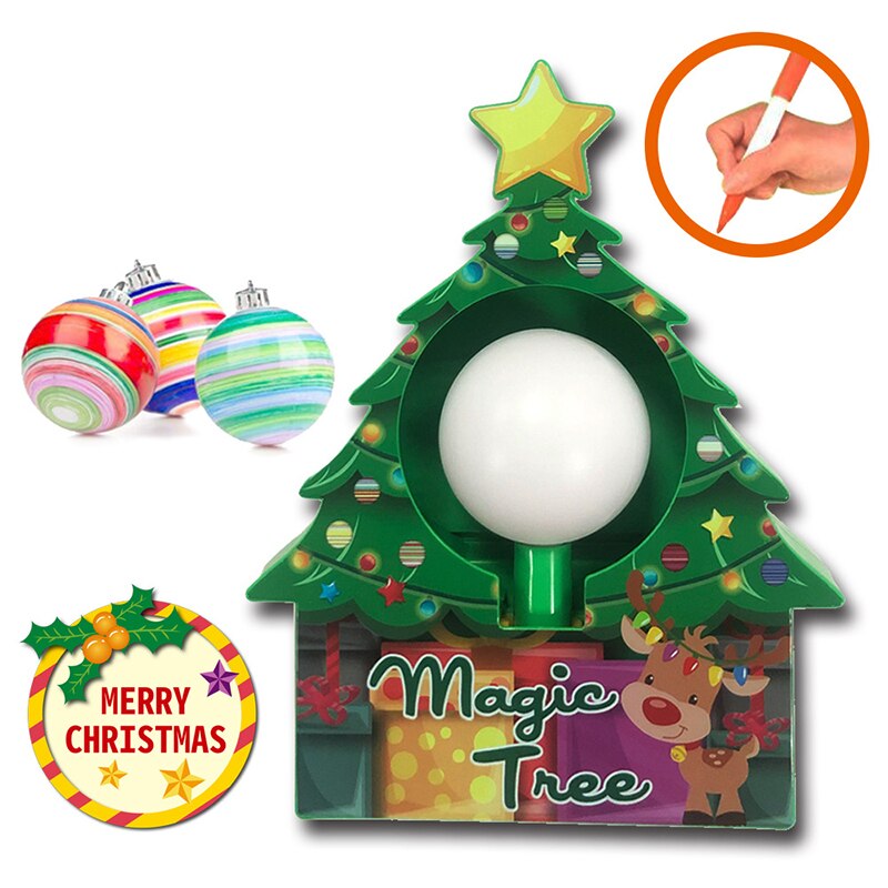 DIY Kids Drawing Toys Christmas Tree Decoration Balls Educational Craft Toy Set Home Decor Ornaments Egg Ornaments Ball