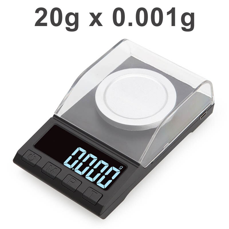 0.001g High Precision digital Carat Scale Medicinal Electronic Jewelry Scales Gold Germ Laboratory Balance milligram scale: 20g 0.001g