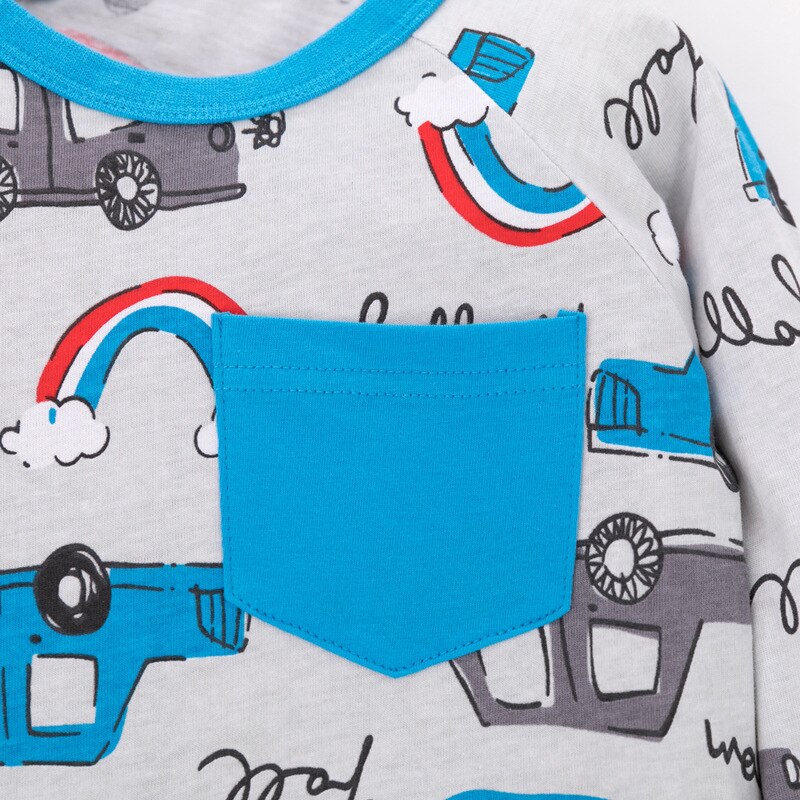 Poco maven Maglietta Dei Ragazzi di Autunno abbigliamento per Bambini cartone animato macchina Stampa infantile Del bambino T camicia Abbigliamento per Bambini in Cotone