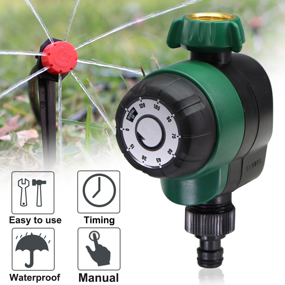 Temporizador de riego para jardín, controlador automático de riego por goteo, mecánico inteligente, sistema de aspersión para invernadero de 3/4 Min, USA 120 ''NPT