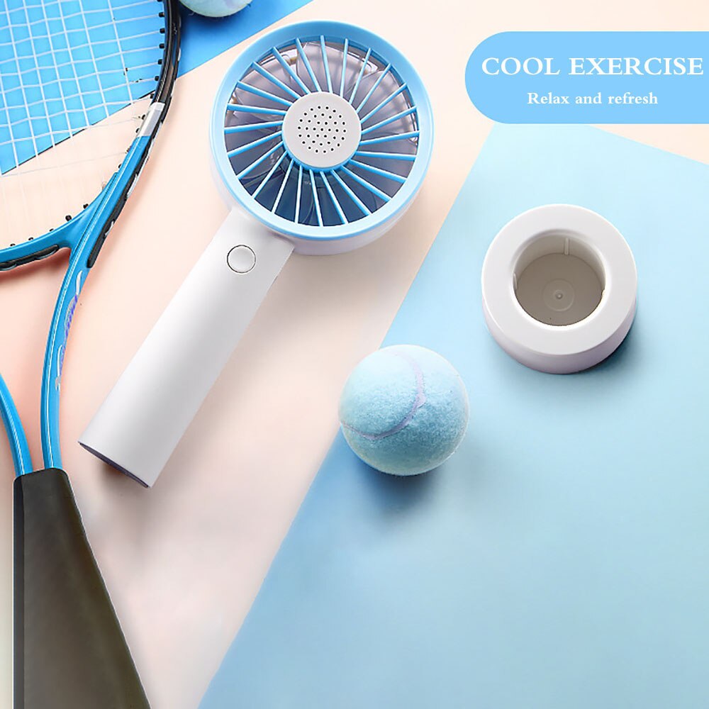Portable Handheld Fan Aromatic Small Fan Three Modes 2000mah Built-In Battery Detachable Base Mini Cooler USB Rechargeable Fan