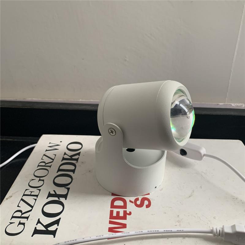 Zonsondergang Projector Night Lights Usb Nachtkastje Lamp Valentijnsdag Lampen Slaapkamer Bar Koffie Led Sfeer Licht