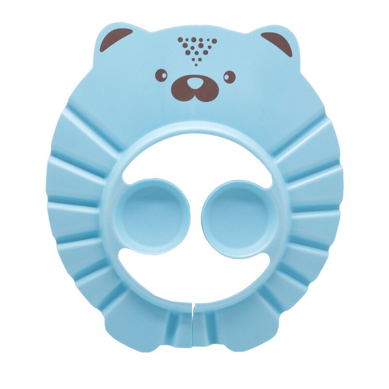 Kids Bath Visor Hat Children Waterproof Cap Safe Baby Shower Cap Adjustable Protect Eyes for 3M To 6Y Child Wash Hair Shield: Blue