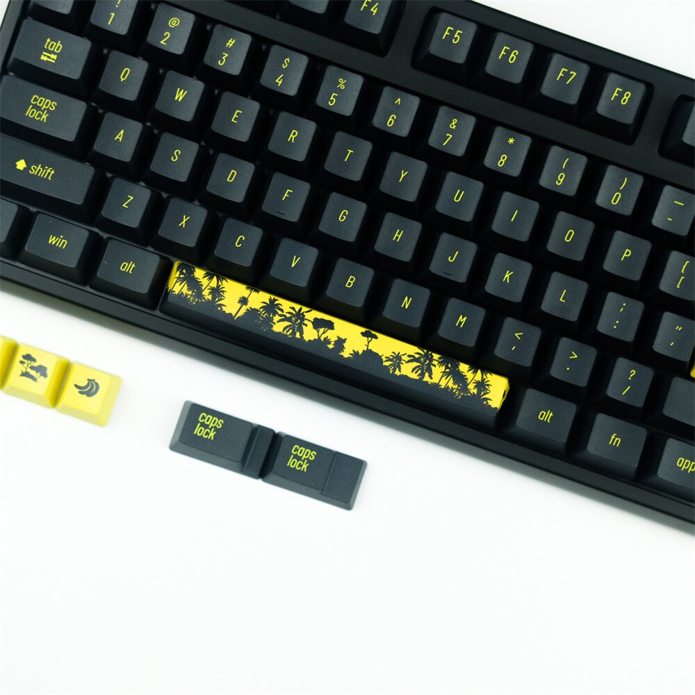 1 Set PBT Dye Subbed Keycap GMK Monkeys KeyCaps OEM Profile With ISO For Cherry MX Kailh Gateron Switches Mechanical Keyboard
