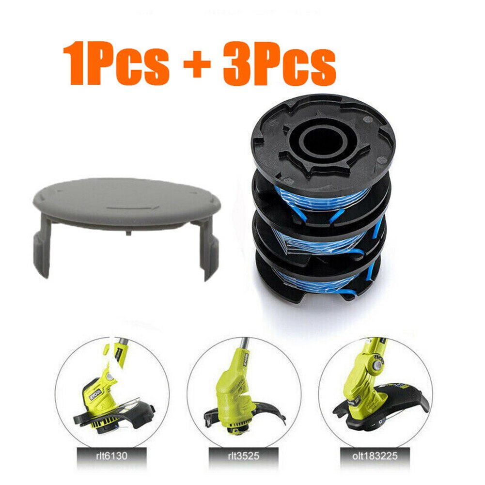 3 Wire Feeder Spools With Spool Cover Ryobi No. 1 Mower Ac14Rl3A Replacement Spool