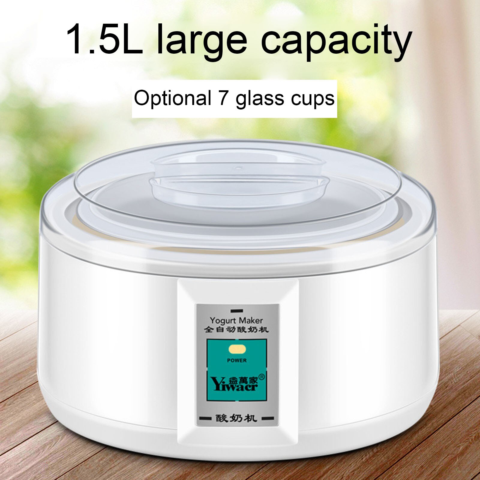 Yoghurt Machine 1Pc Roestvrijstalen Voering Multifunctionele Met 7 Potten Diy Elektrische Leben Container Automatische Yoghurt Machine