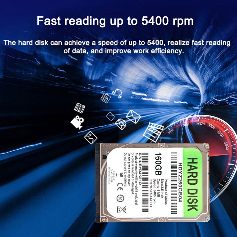 Hard Drive HDD 5400 rpm SATA3 160 250 320GB 500GB SSD 480GB SSD hard disk SATA 3.0 6Gbs Write 200MS Read 400MSSpeed 50-130MS