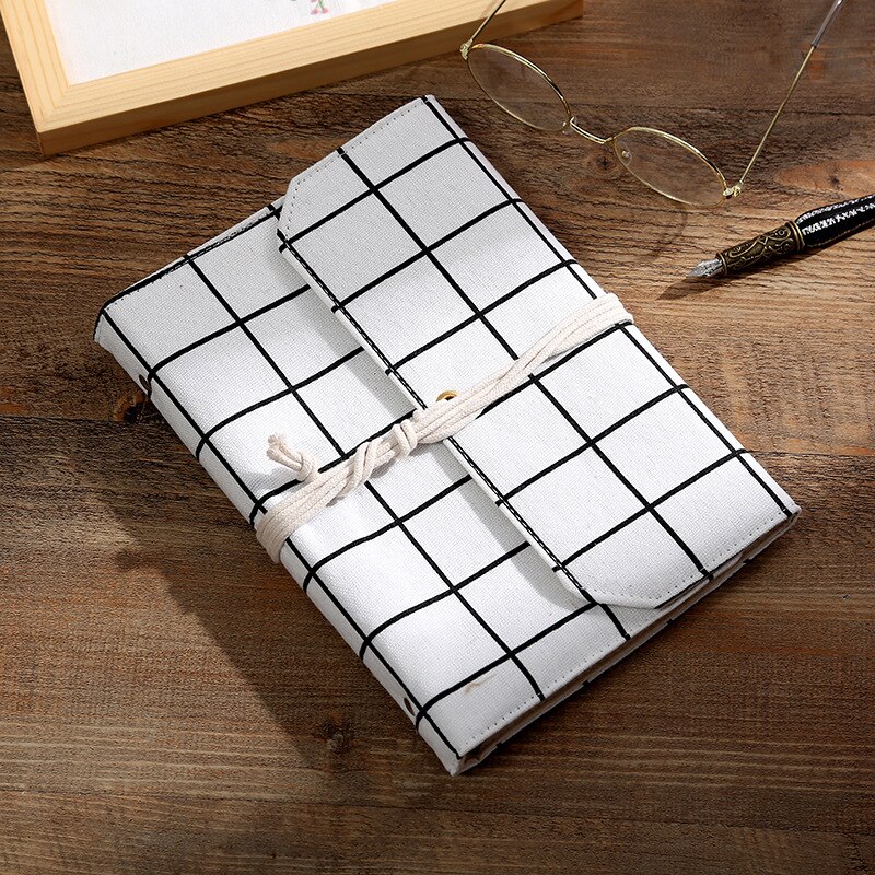 Traveler notebook Classic fabric soft cover Inner spiral bound Art Journal refillable Dotted&Blank pages Bullet journal, diary