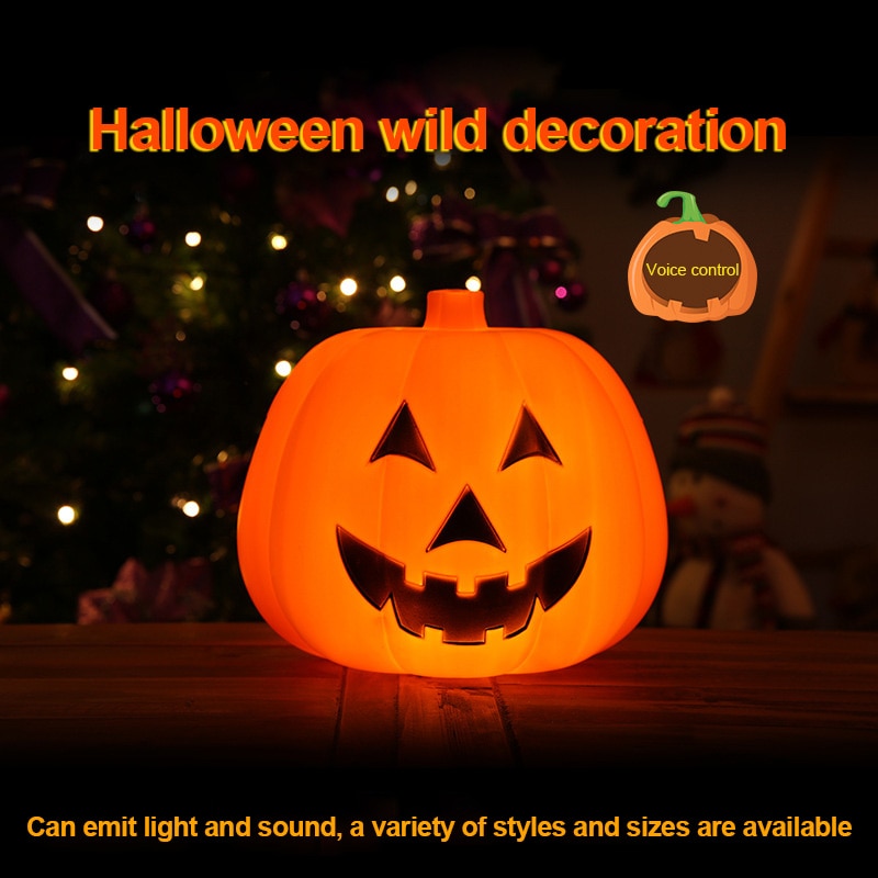 Lampada decorativa a LED per Halloween, a forma di zucca, decorazione a LED per Halloween, zucca di Halloween, candela a LED a forma di zucca, funzionamento a batteria, per Halloween, decorazione per
