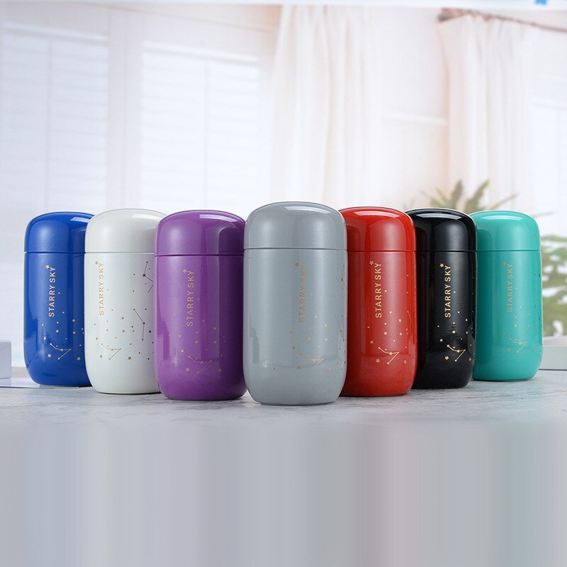 Keelorn Thermosfles Sterrenhemel Mini Kleine Capaciteit Lekvrij Koffie Mok 304 Roestvrijstalen Thermoskan 200Ml Thermo Fles