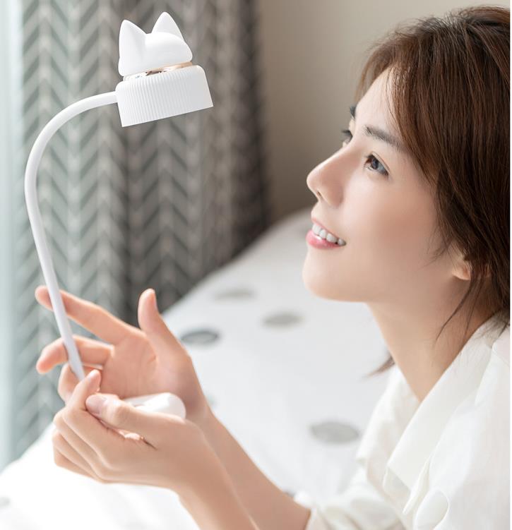 Xiaomi 3 life sød kat atmosfære lampe led øjenbeskyttelse bordlampe sengelampe natlampe 3 gear justerbart læselys