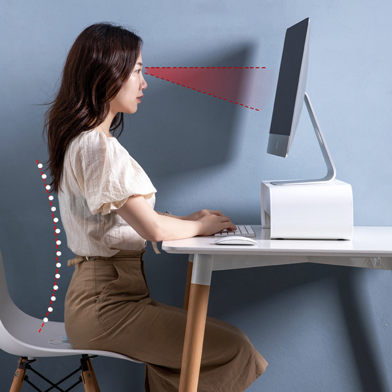 Table Storage Box ABS Ergonomic Laptop Stand Desk Organizer Drawer Monitor Bracket Letter File Holder Home Office Accessories