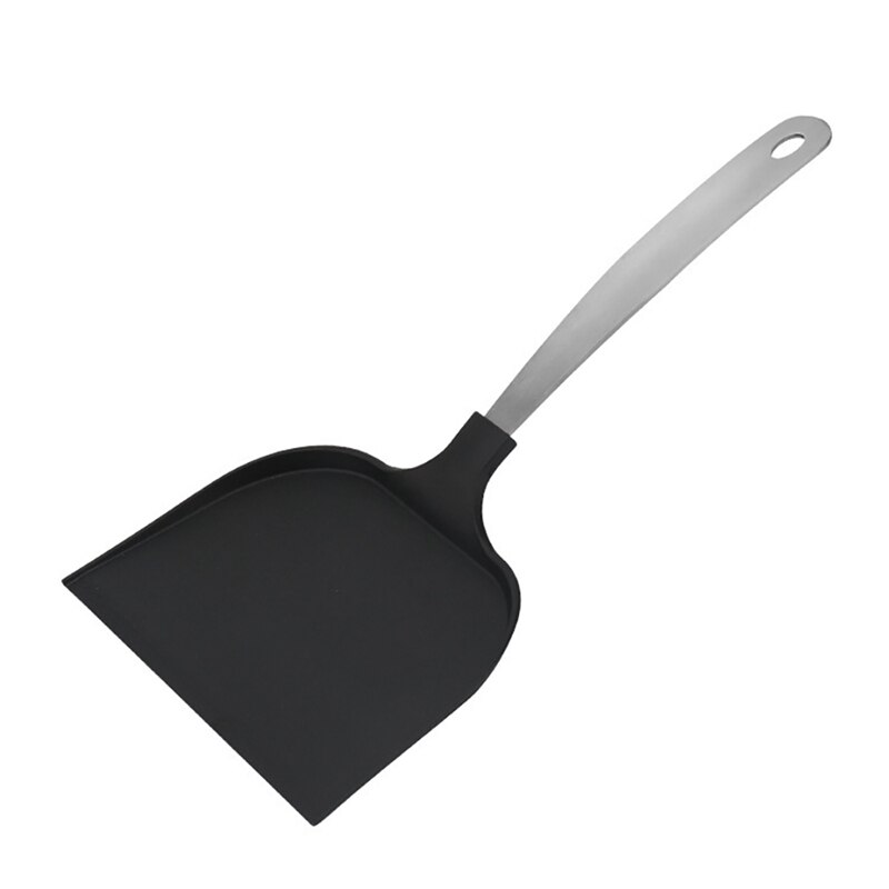 Kitchen Bread Non Stick Paddle Oven Stainless Steel Handle Household Pizza Peel Cake Shovel Hole Anti Slip: black