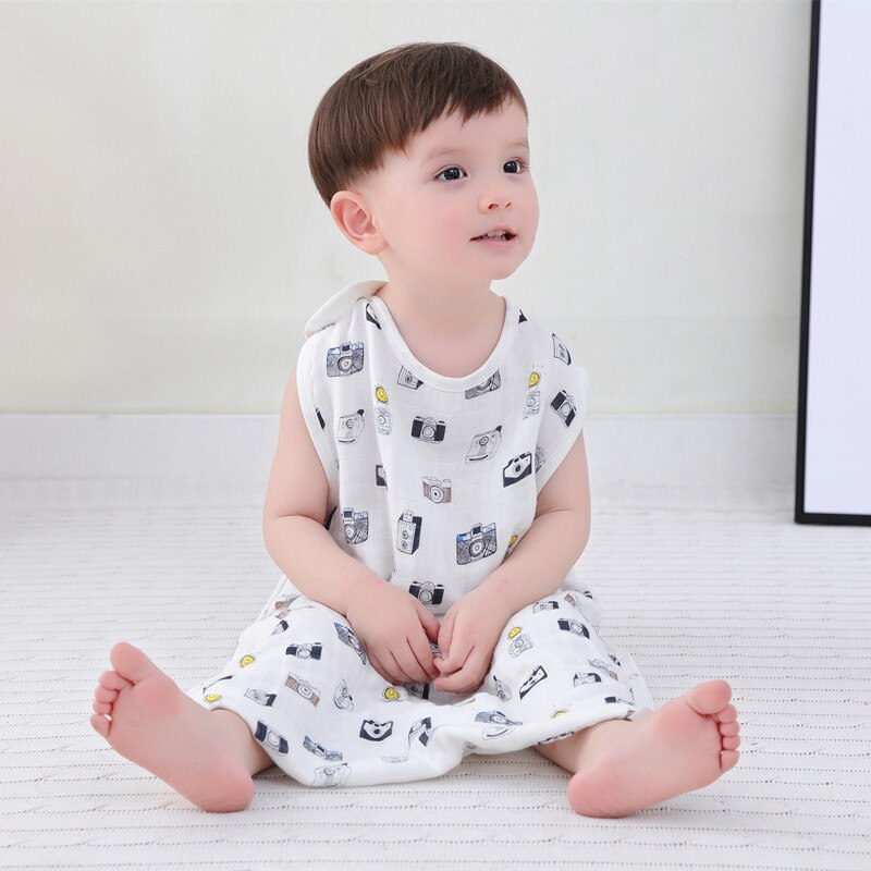 4 Layers Muslin Baby Sleeping Bag For Baby Girl Boy 70% Bamboo Summer Cotton Swaddle Breathable Soft Sleepsack recien nacido