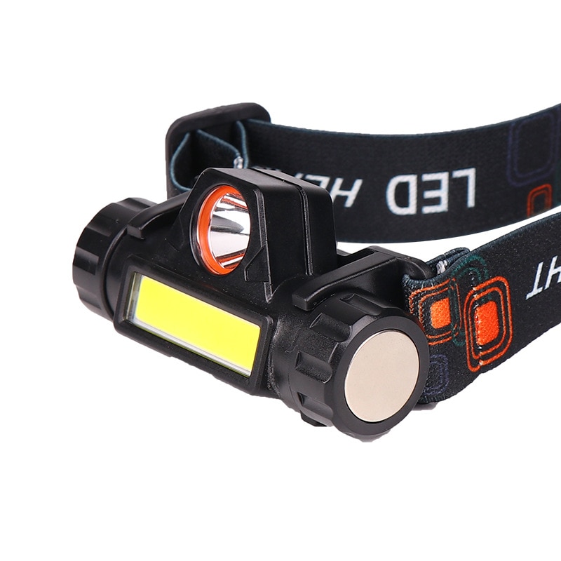 8000LM Portable Mini flashlight lantern Q5+COB led Headlamp + 1 * Built-in 18650 Battery Outdoor camping headlight