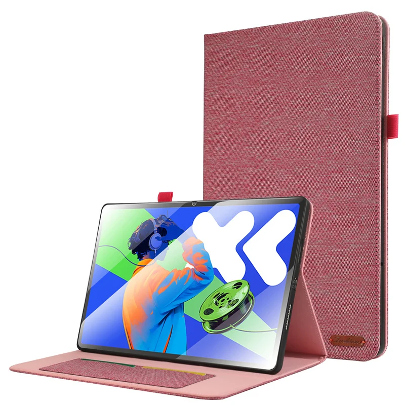 Etui til lenovo idea tab pro, blødt cowboy-stativ, flip-cover til xiaomi pad pro 12.7 /  , idea tab 12.7  tb373fu tb375fc: Elleve / Grøn