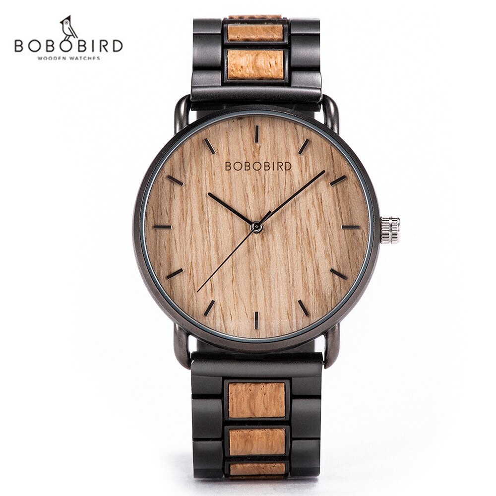 Bobo Vogel Mode Toevallige Horloge Heren Horloges Heren Houten Quartz Horloge Lichtgewicht Mannelijke Horloge Voor Man Top: GT023-4