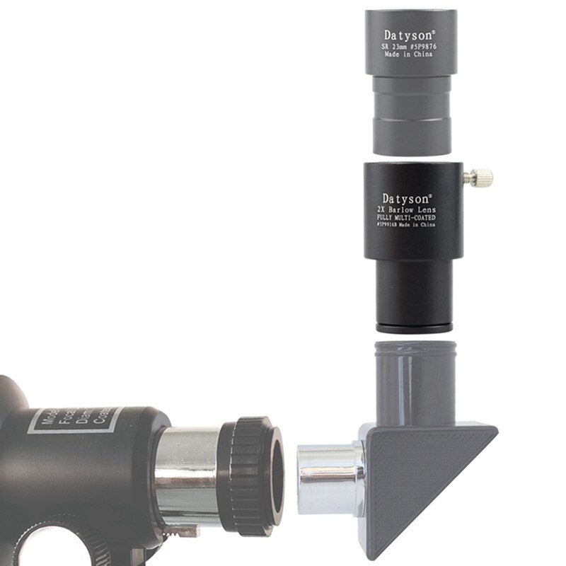 Datyson-accesorios para telescopio astronómico, extensor 2X de 0.965 pulgadas, 5P9916B, cristal óptico totalmente de Metal