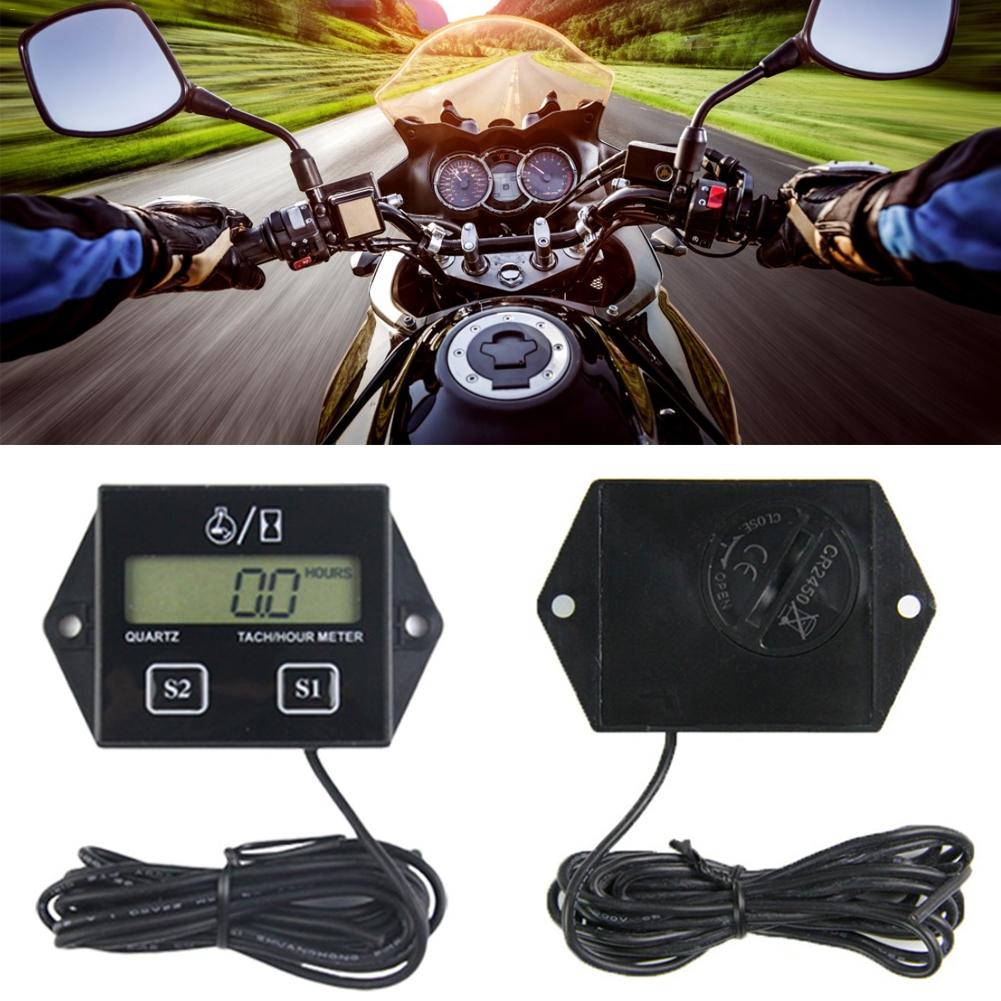 2 4-takt Accumuleren Timers Digitale Display Benzinemotor Toerenteller Timer Vervangbare Batterij Inductieve