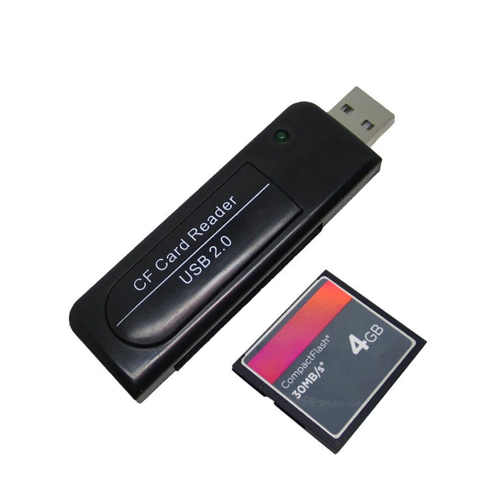 Hoge snelheid usb 2.0 cf kaartlezer compact flash kaartlezer #t2: Zwart