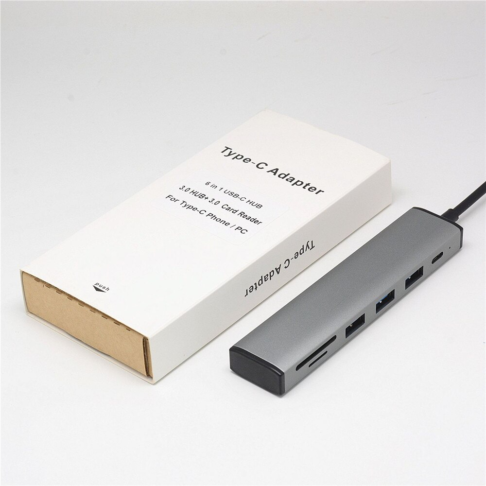 Usb-hub 3.0, multi-usb 3.0- hub met stroomadapter, 4 -poorts usb-splitterhub, usb 3,0 voor pc, computeraccessoires met sd/tf-geheugen