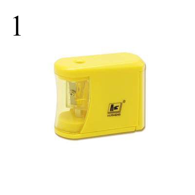 Sacapuntas eléctrico de un solo orificio, sacapuntas automático para de Chico, suministros de papelería escolar con batería: 1
