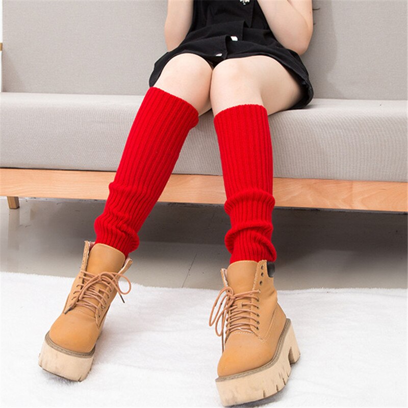 Calentadores de piernas para mujer elegantes de invierno abrigados a la para mujer estilo coreano tejido para mantener la rodilla estudiantes ocio mujer Chic