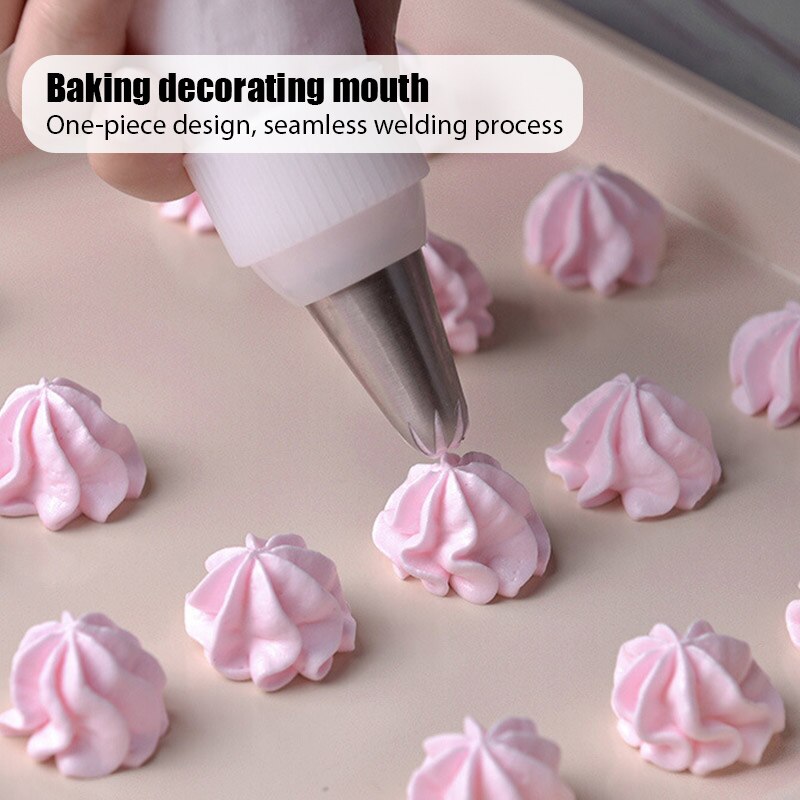 8/26Pcs Reusable Icing Piping Nozzles Set Pastry Bag Cake Decorating Tools Set Stainless Steel Kitchen Gadgets Fondant Decor