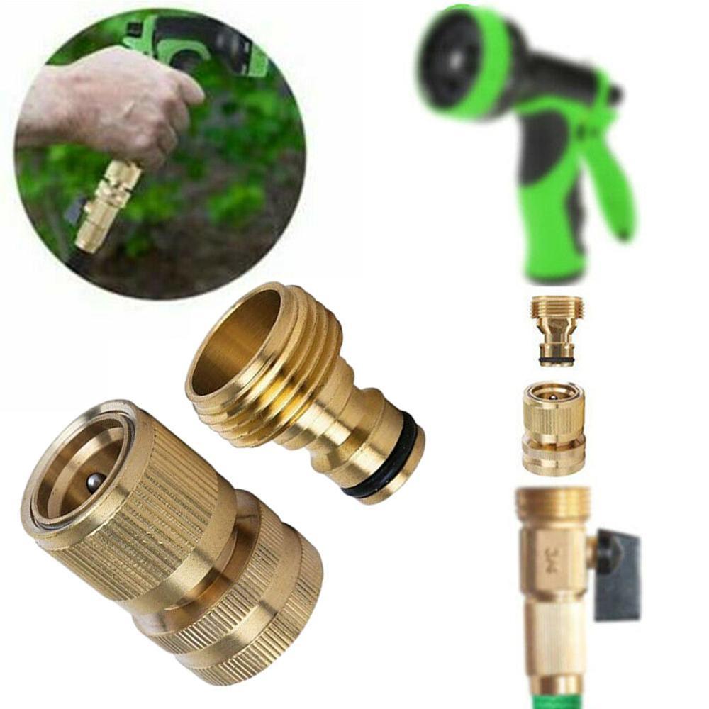 Two Sizes Garden Hose Quick Connect Brass Quick Hose Hose Fitting Connectors Connector Garden Water U2Q9