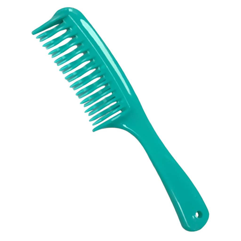 Plastic Der Dubbele Grote Tanden Haar Kam Detangling Salon Styling Tool: green