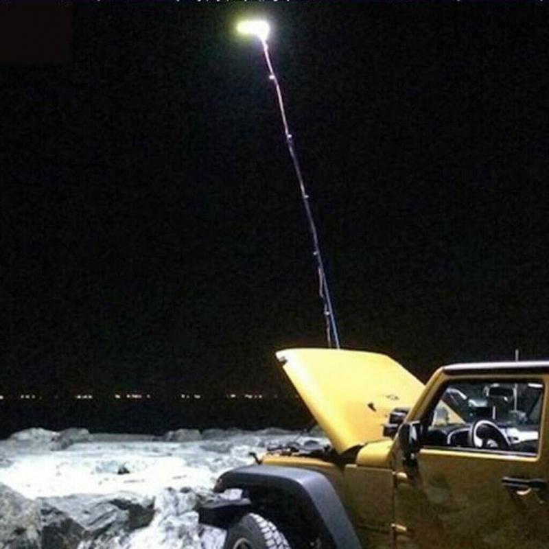48W Teleskop Kolben Stange LED Scheinwerfer Angeln draussen BBQ Camping Laterne Licht Lampe Wandern Mit RF Fernbedienung