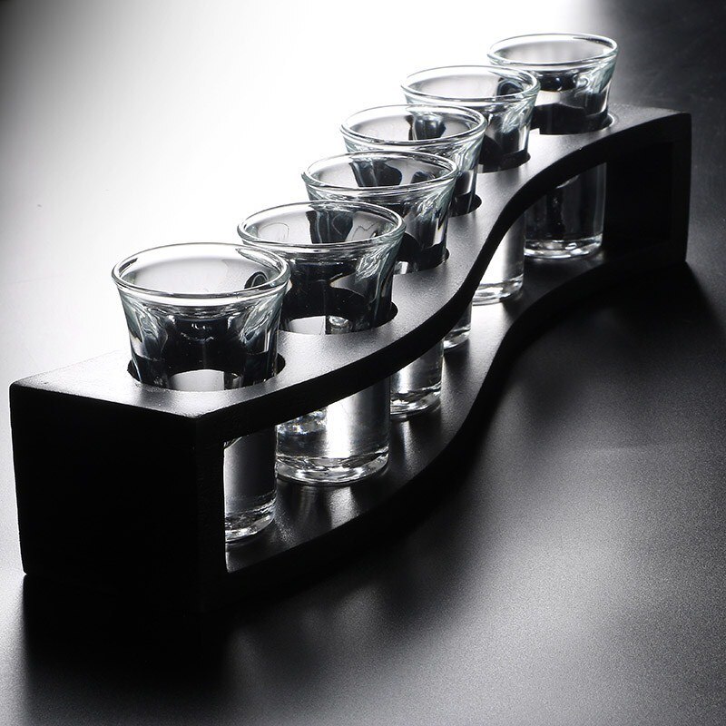 6 stk thule shotglas sæt fed husholdning bar klub tumbler ildvand spiritus vin cocktail pint bullet cup una tazza rack verre