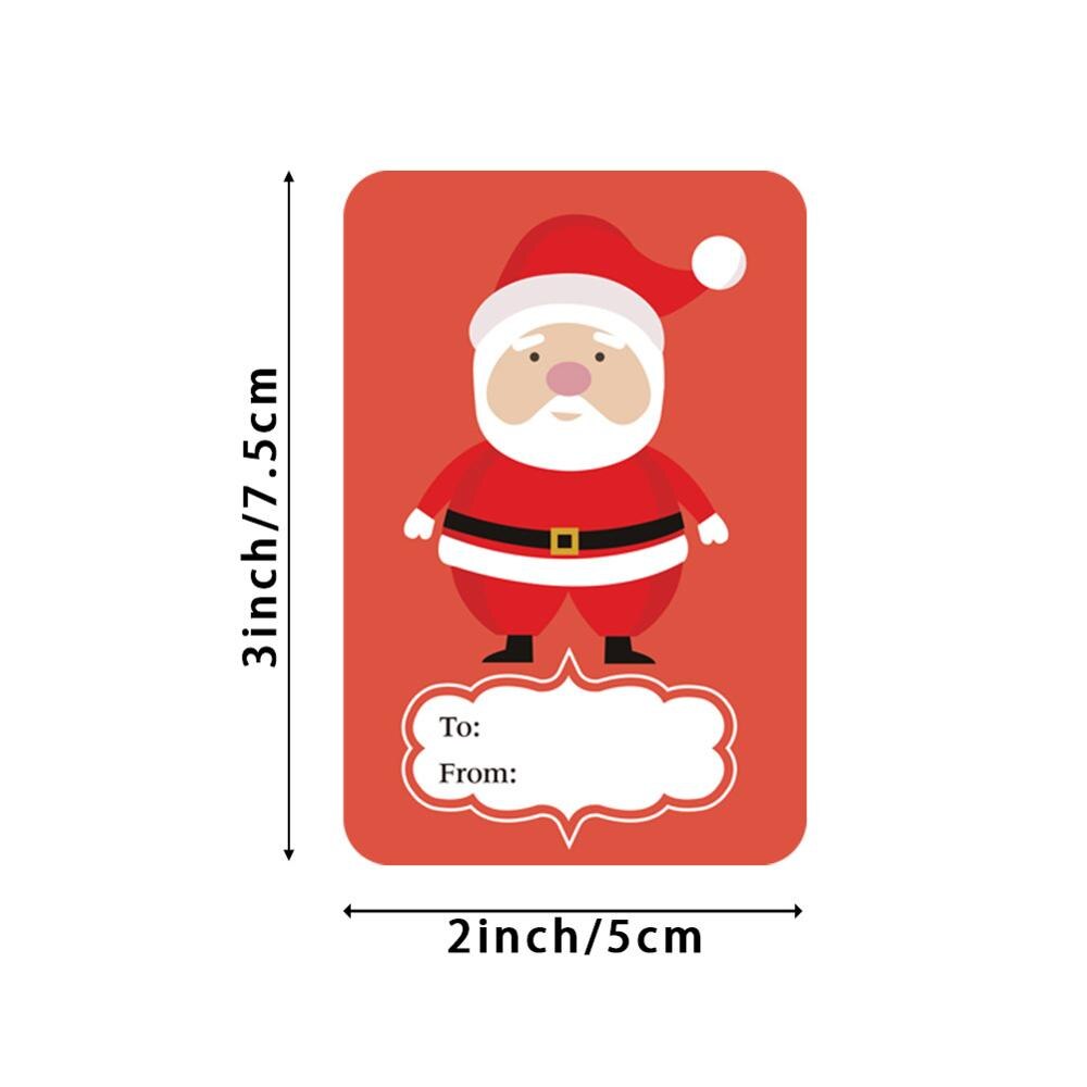 6 Ontwerpen Lijm Kerstcadeau Naam Tags Aanwezig Seal Labels Kerst Decals Pakket Xmas Stickers 1 Roll (250 stuks) 45P