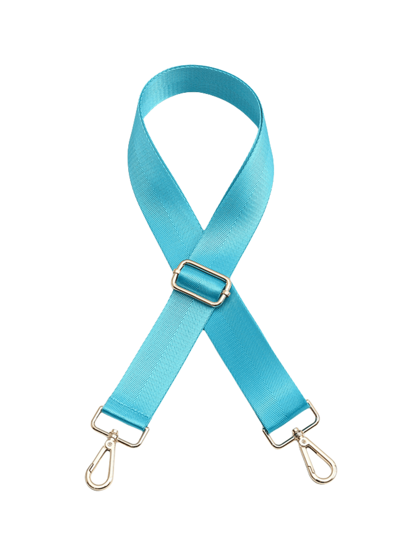 Cinturón ajustable para bolso cruzado, correa de hombro de poliéster tejido, Asa Simple de Color sólido: L / Azul cielo