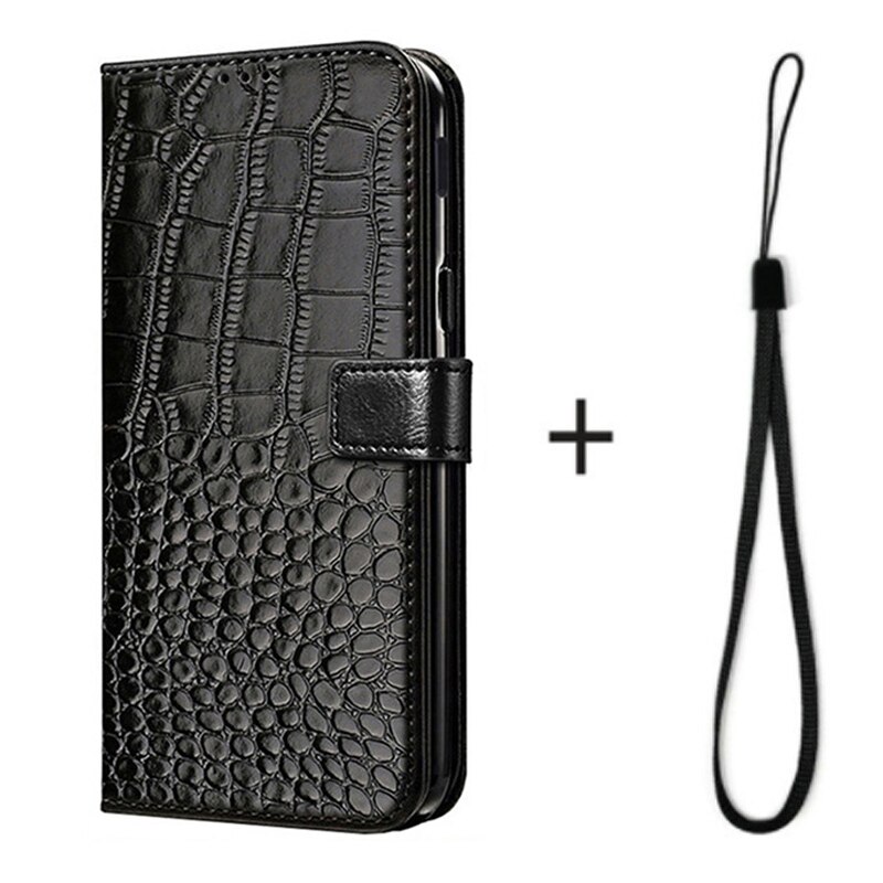 Flip Case for Alcatel 1C 5003D phone holster Wallet Leather Cases Card Slots: 6Black-